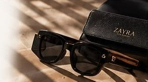 Lunettes de soleil ZAYRA et étui noir